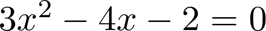 3x^2-4x-2=0