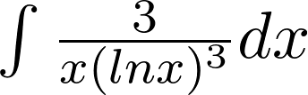 \int{3\over{x(lnx)^3}}dx