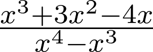 frac{x^3+3x^2-4x}{x^4-x^3}