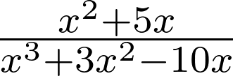 frac{x^2+5x}{x^3+3x^2-10x}