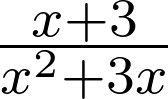 frac{x+3}{x^2+3x}