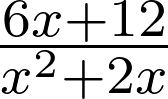 frac{6x+12}{x^2+2x}