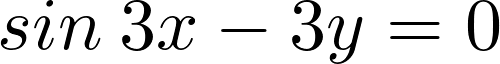 sin\>3x-3y=0