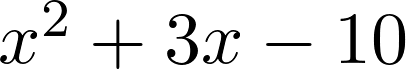 Rendered by QuickLaTeX.com x^2+3x-10